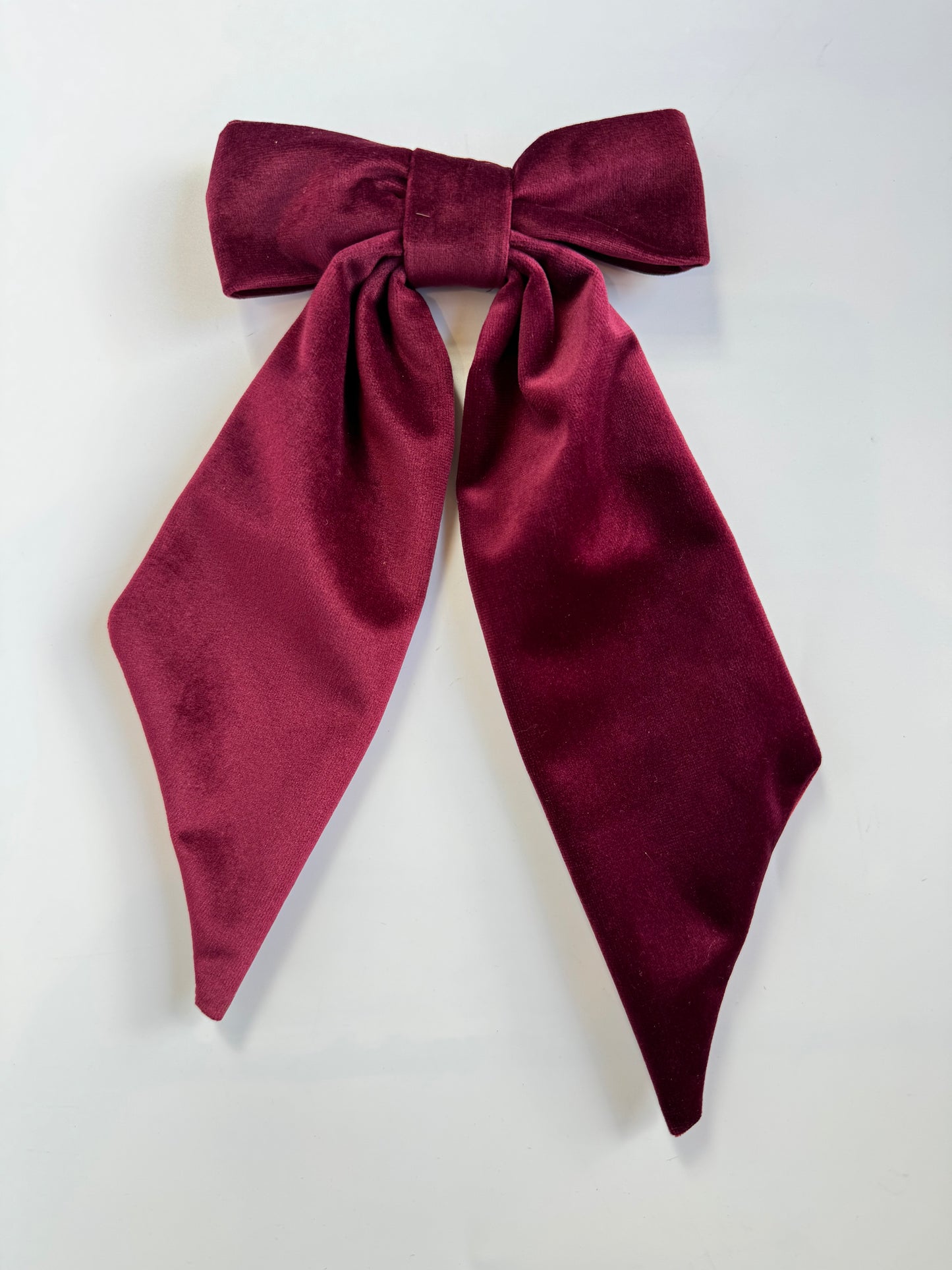 Velvet bow hairclip